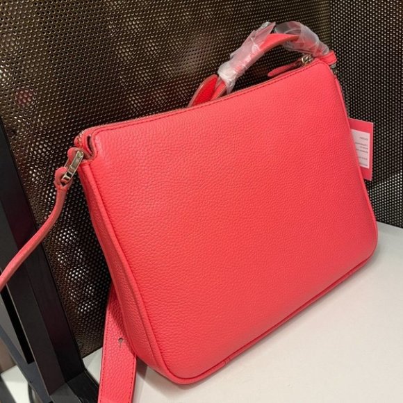 Kate Spade Run around medium crossbody Pebble Leather Peach PXR00405 - Picture 4 of 12